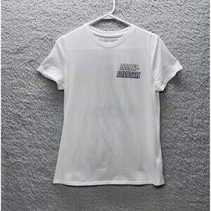 Harley-Davidson Tee Shirt Women's M White #1 Skull Logo Back Print GM74918 2020